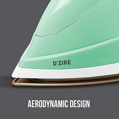Havells D'zire 1000 watt Dry Iron With American Heritage Sole Plate, Aerodynamic Design, Easy Grip Temperature Knob & 2 years Warranty. (Mint) - Image 2