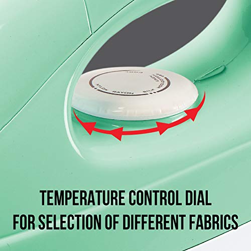 Havells D'zire 1000 watt Dry Iron With American Heritage Sole Plate, Aerodynamic Design, Easy Grip Temperature Knob & 2 years Warranty. (Mint) - Image 3