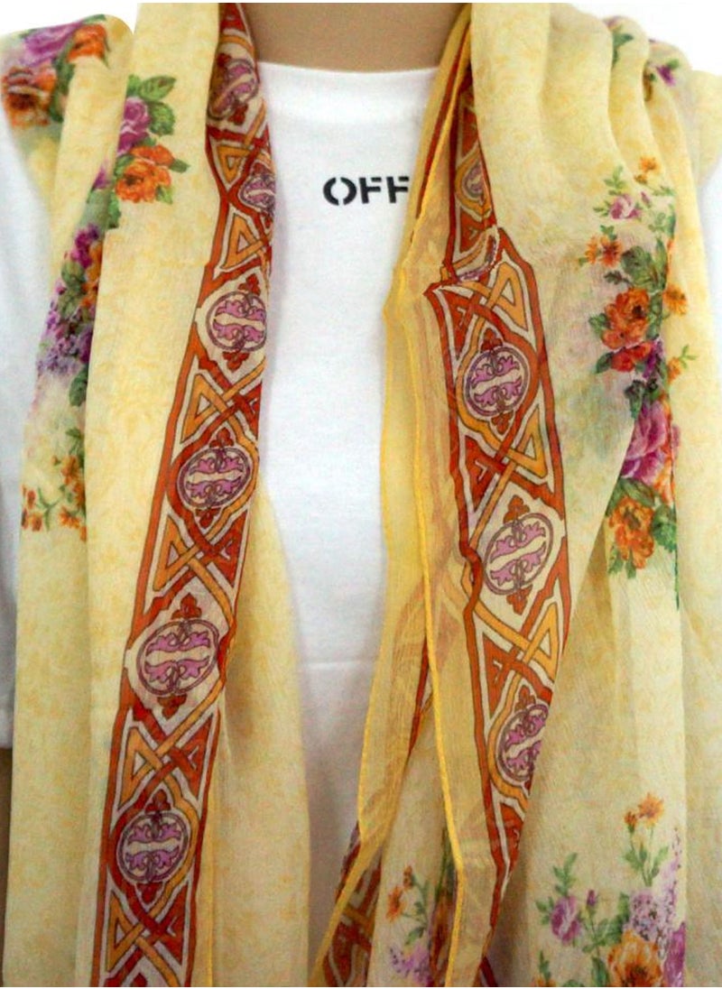 AIWANTO - New Fashion Ladies Shawl and Wraps Printed Silk Scarves - Image 1