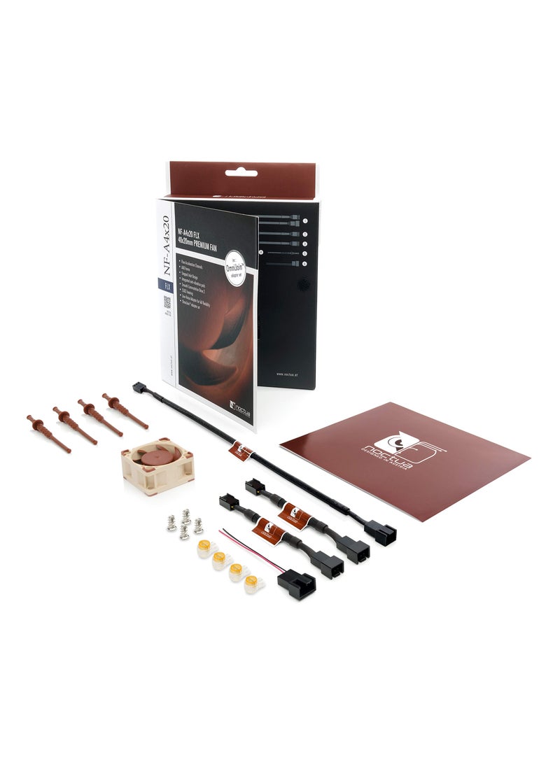 NOCTUA Noctua NF-A4x20 FLX, Premium Quiet Fan, 3-Pin (40x20mm, Brown)  - Image 4