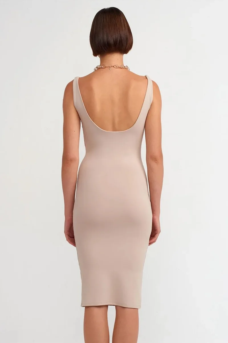 ديلفين DILVIN Sleeveless Bodycon Midi Dress