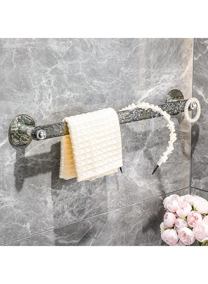 2 pcs Toilet non perforated towel rack, household wall mounted bathroom storage rack 50cm - Image 2