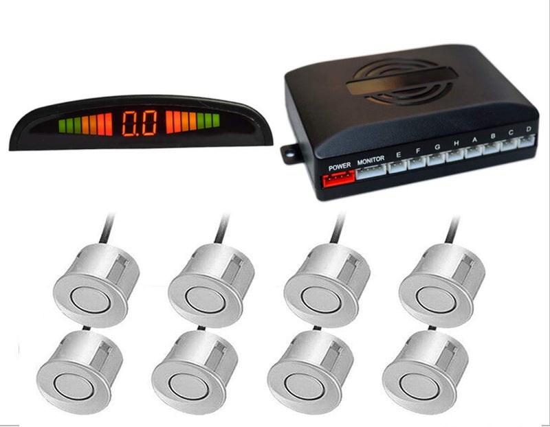 MACHSWON Car Front and Rear reversing Radar kit, led Buzzer Alarm 8 Sensor Front and Rear Parking Sensor Prompt - Image 2