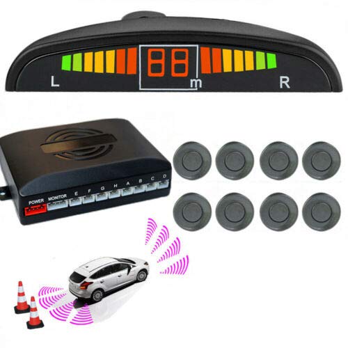 MACHSWON Car Front and Rear reversing Radar kit, led Buzzer Alarm 8 Sensor Front and Rear Parking Sensor Prompt - Image 5
