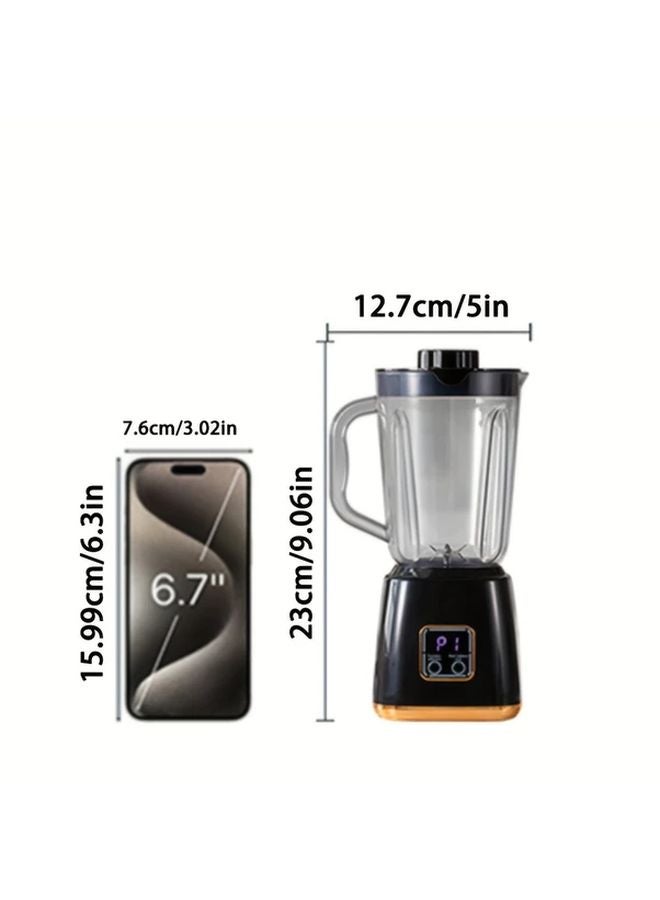 Black Portable USB Rechargeable Blender with Digital Display for Smoothies Shakes Travel - Image 3