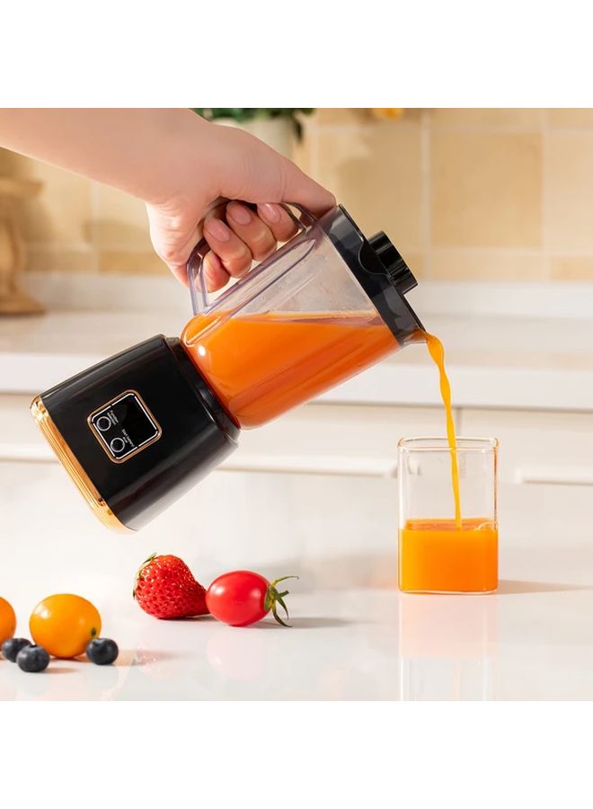 Black Portable USB Rechargeable Blender with Digital Display for Smoothies Shakes Travel - Image 5