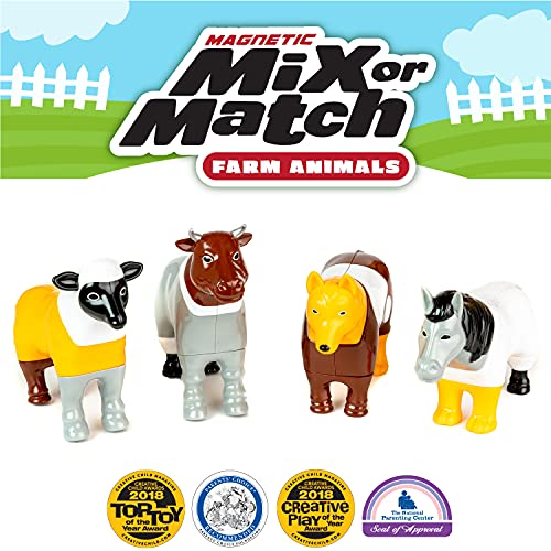 Popular Playthings Magnetic Mix or Match Farm Animals Toy Play Set, 16 Pieces - Image 3