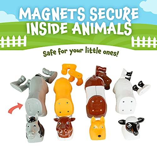 Popular Playthings Magnetic Mix or Match Farm Animals Toy Play Set, 16 Pieces - Image 5