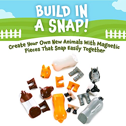 Popular Playthings Magnetic Mix or Match Farm Animals Toy Play Set, 16 Pieces - Image 4