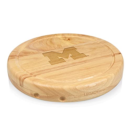 PICNIC TIME NCAA Michigan Wolverines Circo Cheese Board and Knife Set - Charcuterie Board Set - Wood Cutting Board, Parawood - Image 1