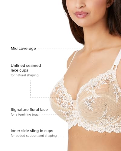 Wacoal womens Embrace Lace Underwire Full Coverage Bra, Nude/Ivory, 36C US - Image 2