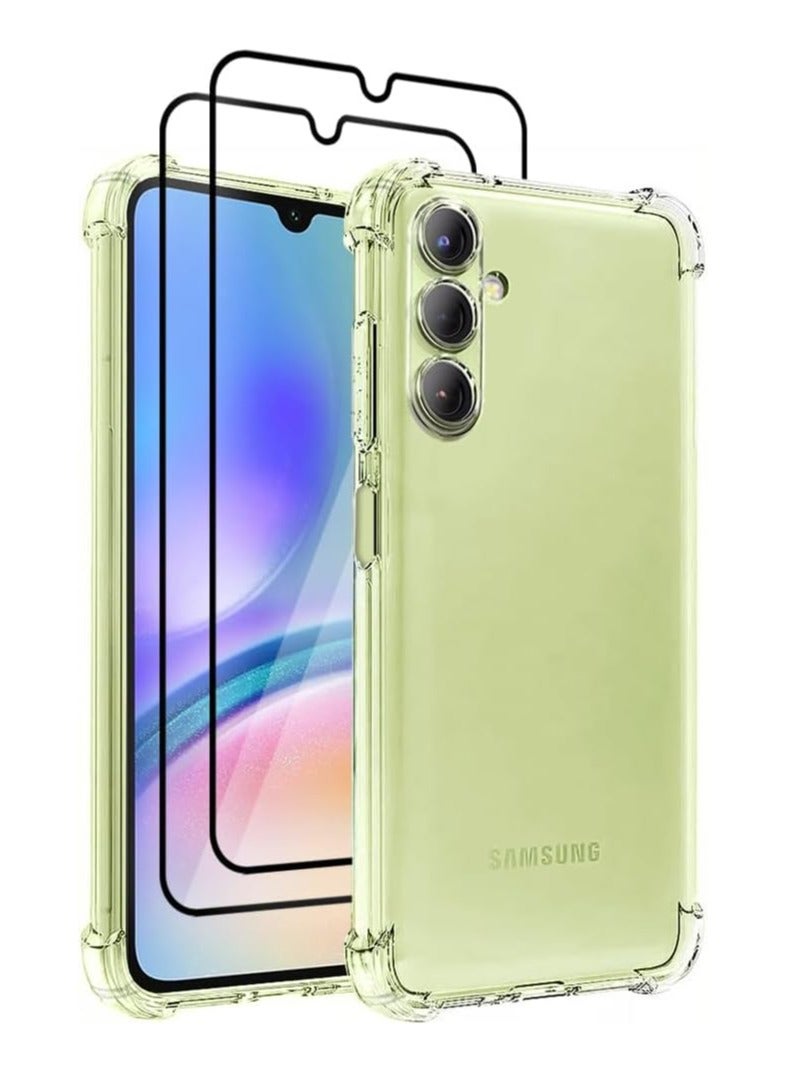 CATANES 3 Pack for Samsung Galaxy A05s 5G Gorilla Case and 2 Screen Protectors Shock-Absorption Flexible Clear TPU Rubber Protective Cell Phone Cover Slim Fit Transparent Protective Case Cover