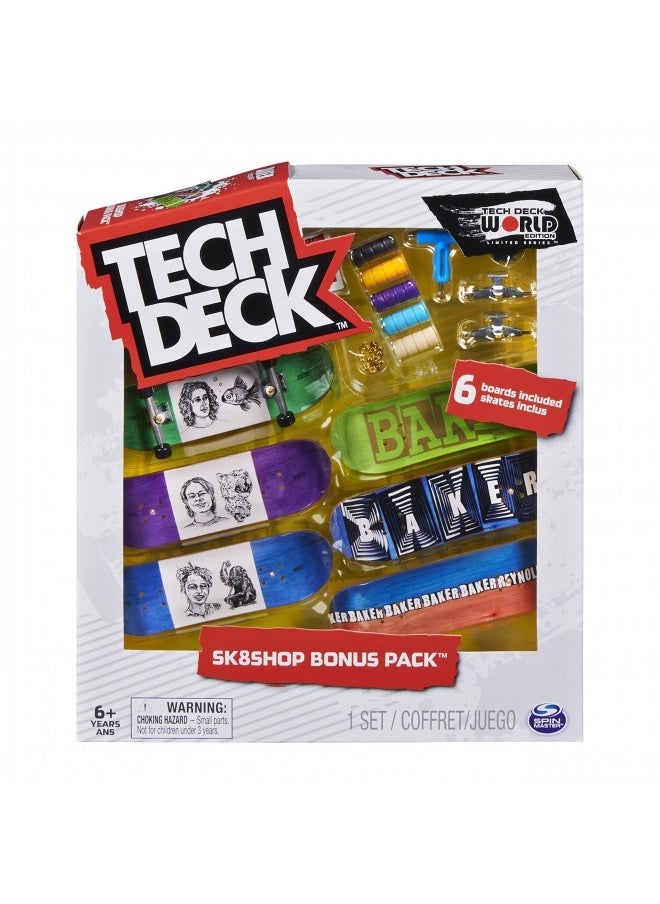 Tech Deck Tech Deck, Sk8Shop Fingerboard Bonus Pack, Collectible And Customizable Mini Skateboards, Kids Toys For Ages 6 And Up (Styles May Vary)  - Image 5