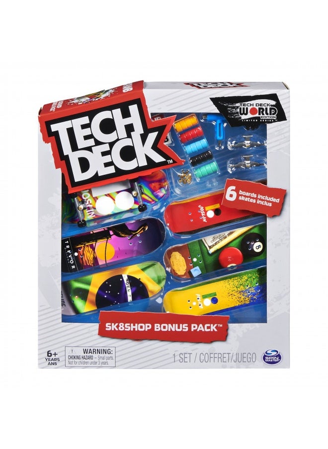 Tech Deck Tech Deck, Sk8Shop Fingerboard Bonus Pack, Collectible And Customizable Mini Skateboards, Kids Toys For Ages 6 And Up (Styles May Vary)  - Image 3