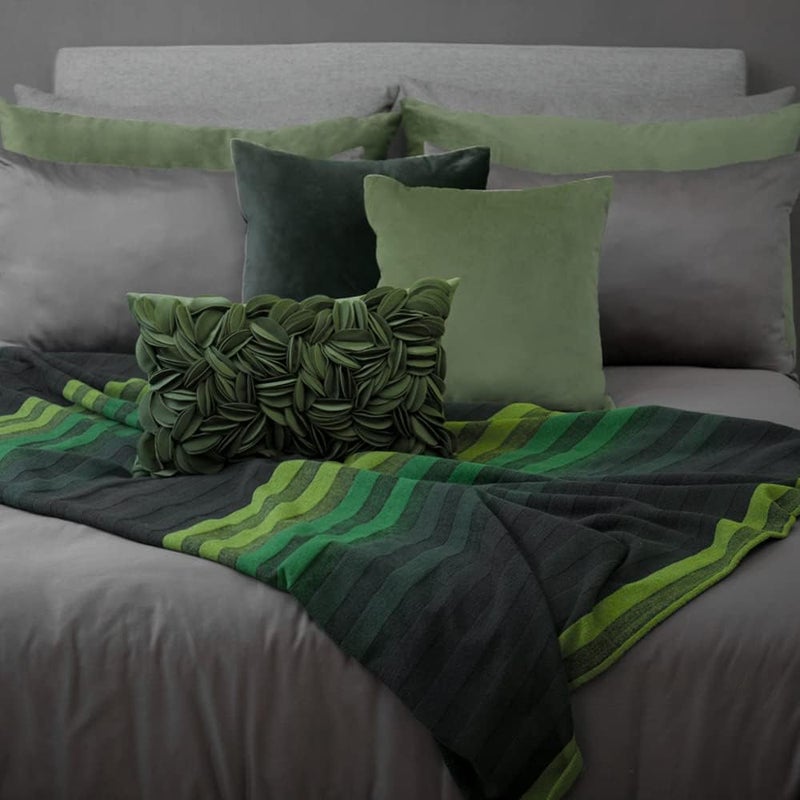 KINGROSE 3D Flower Throw Pillow Cover Solid Decorative Accent Pillow Case Soft Cushion Cover for Sofa Couch Chair Bed 12 x 20 Inches Grass Green - Image 3