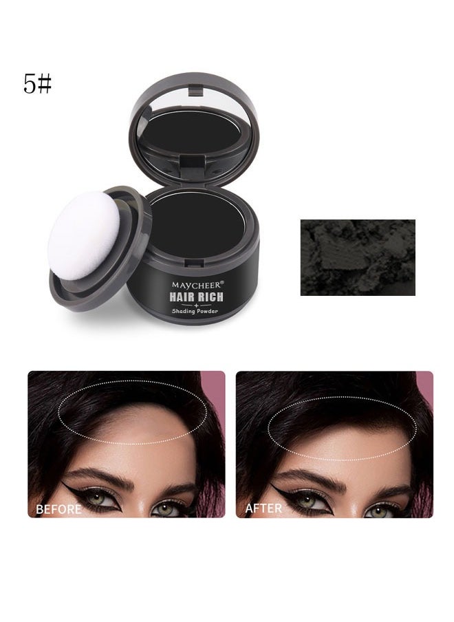 MAYCHEER - Hairline Powder Stick, 1 PCS Hair Shadow Powder Root Touch Up Powder, Waterproof Hair Shading Sponge Pen Hair Filler Powder for Cover Gray Hair Root, Hair Touch-Up, Thin Hair (Black) - Image 1