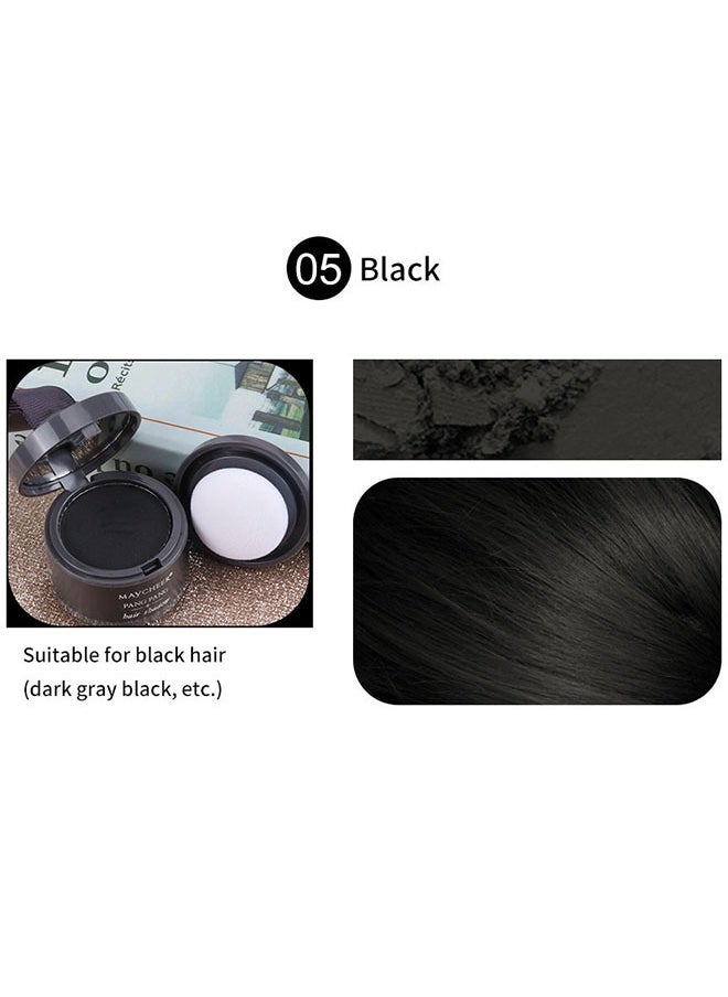 MAYCHEER - Hairline Powder Stick, 1 PCS Hair Shadow Powder Root Touch Up Powder, Waterproof Hair Shading Sponge Pen Hair Filler Powder for Cover Gray Hair Root, Hair Touch-Up, Thin Hair (Black) - Image 1