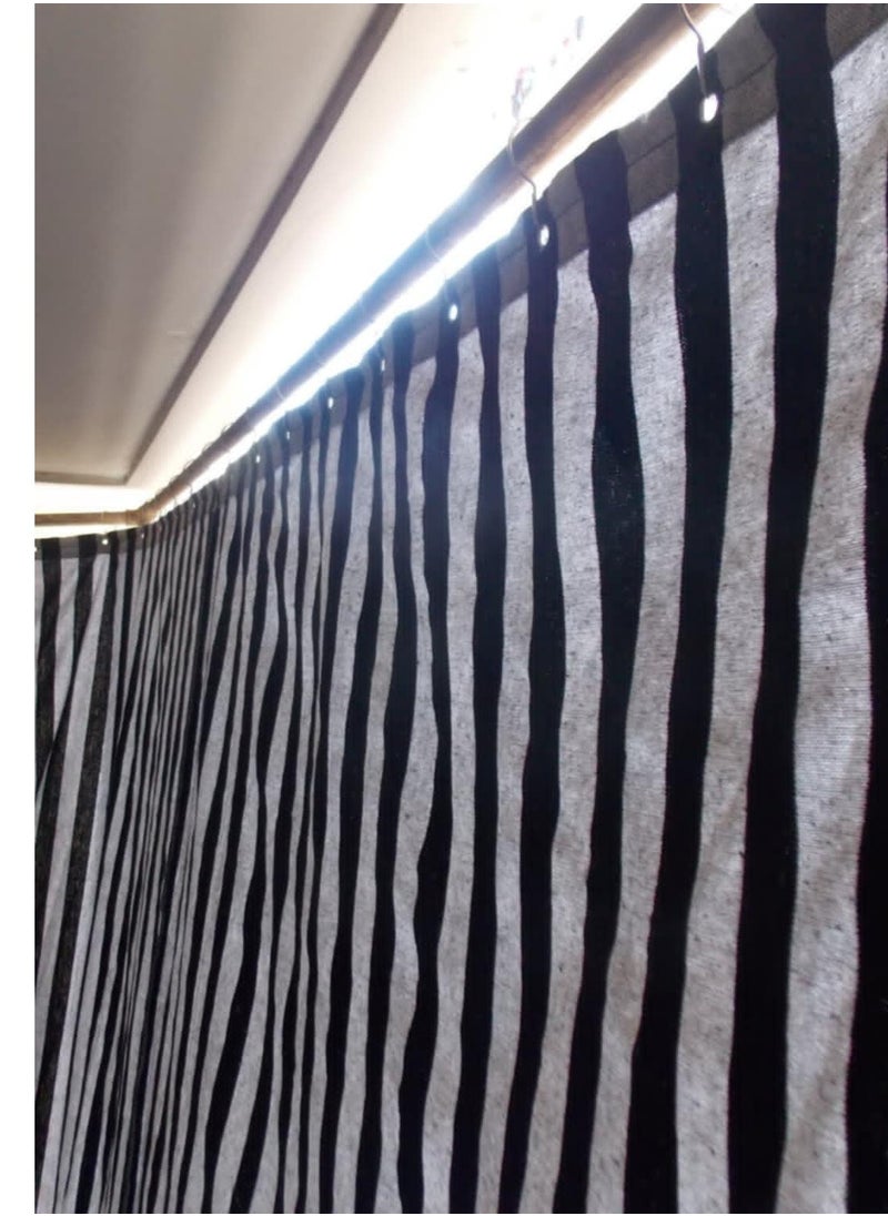 Generic - striped Balcony curtain, width 2.70 m and height 2.65 m - Image 1