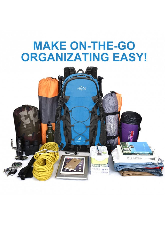 INOXTO lightweight Hiking Backpack 35L/40L Hiking Daypack with Waterproof Rain Cover Camping Backpack for Travel Camping Outdoor for Men and Women (40L Blue) - Image 5