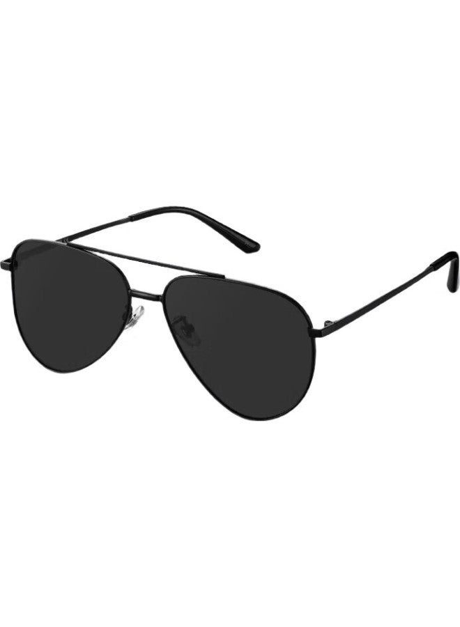 LOHO (Loho) New Polarized Aviator Sunglasses For Men Driving Riding Sun Glasses Wraparound Frog Mirror Uv Protection - Image 2
