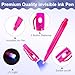 EODVICS 12 Pack Spy Pen with Notebook Set Upgraded Invisible Ink Pen with UV Light Magic Marker for Secret Messages Spy Kit Games Birthday Party Easter Valentines Day Gifts for Boys Girls Kids Ages 3 - Image 4