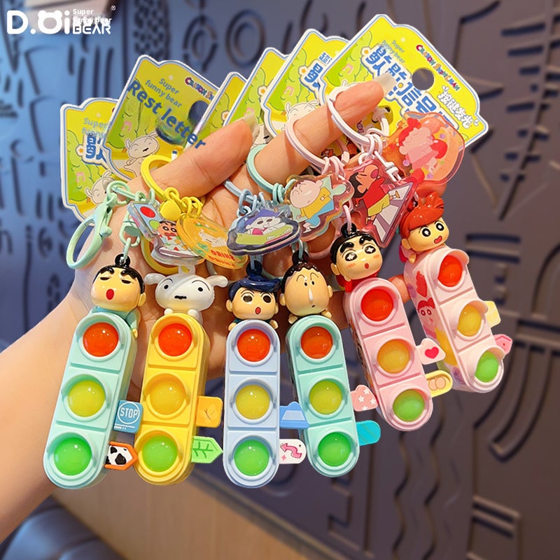 Original Crayon Shin-chan Traffic Light Series Keychain Cartoon Pendant - Image 1