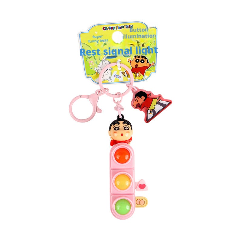 Original Crayon Shin-chan Traffic Light Series Keychain Cartoon Pendant - Image 5