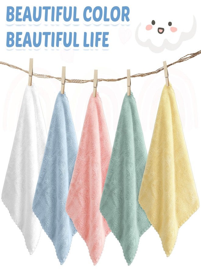 Newwiee مناديل استحمام للأطفال من نيووي 120 قطعة 9 × 8 بوصة من قماش كورال فليس، قطع قماش ناعمة من الألياف الدقيقة، مناشف صغيرة ماصة للاستخدام للأطفال حديثي الولادة والرضع والأطفال، للوجه أو الجسم (ألوان متعددة) - Image 4