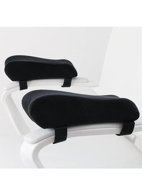 2 Pcs Chair Armrest Pads Ergonomic Armrest Cushion For Elbow Pressure Relief Chair Arm Pads With Memory Foam Chair Armrest Cushions Elbow Pillow For Computer Gaming Desk Chairs