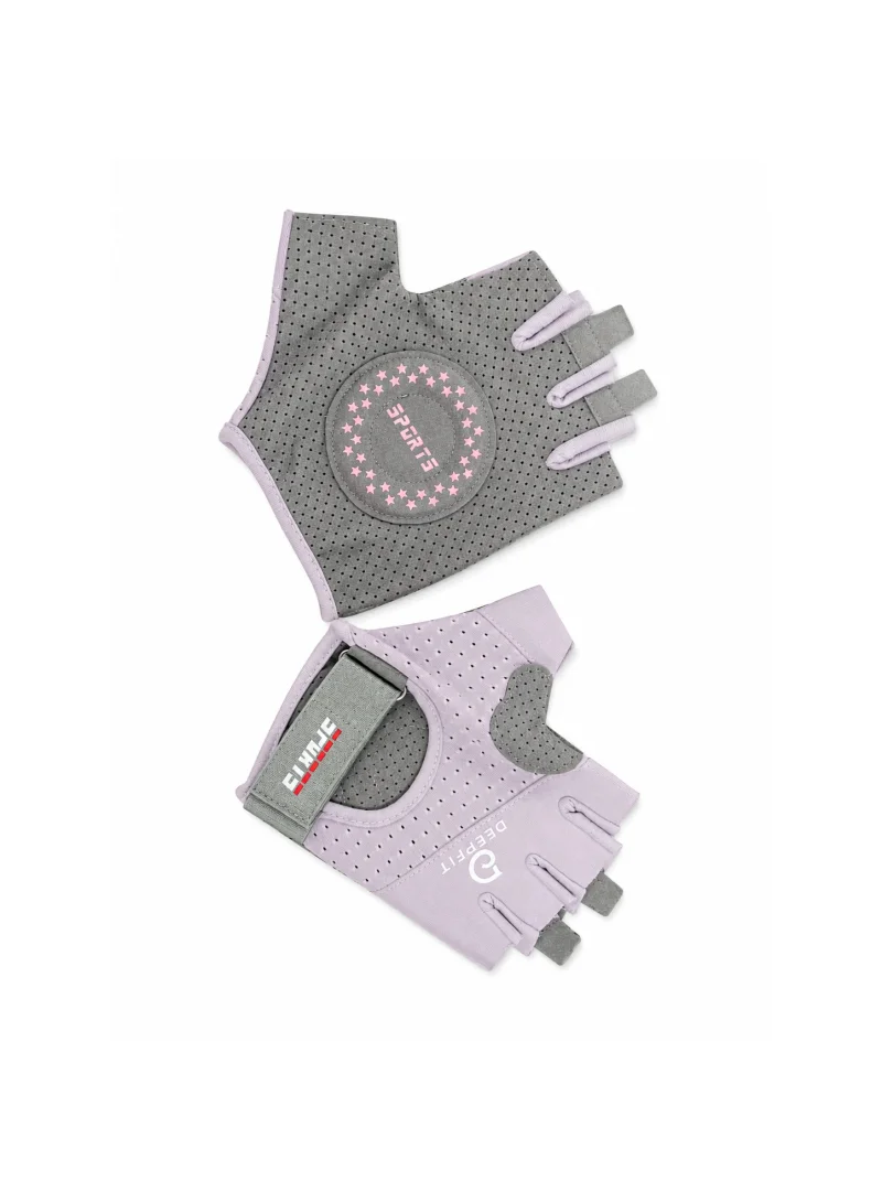 DEEPFIT DEEPFIT Gym Gloves for Men & Women, Breathable Half Finger Weight Lifting Gloves with Padded Palm, Enhanced Grip & Adjustable Wrist Strap for Workout, Strength Training, Fitness & Cycling, Small