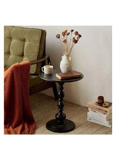 Crown Home Luxury side table for sofa living room, antique iron bedside table for balcony  - Image 1