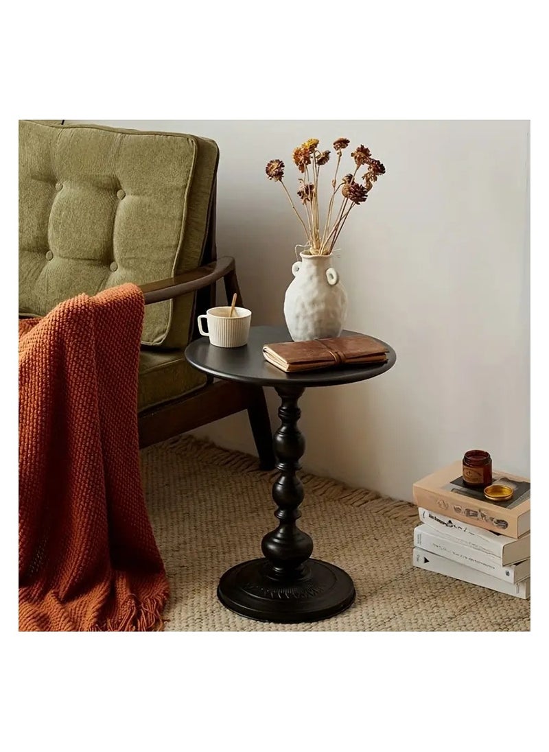 Crown Home Luxury side table for sofa living room, antique iron bedside table for balcony  - Image 1