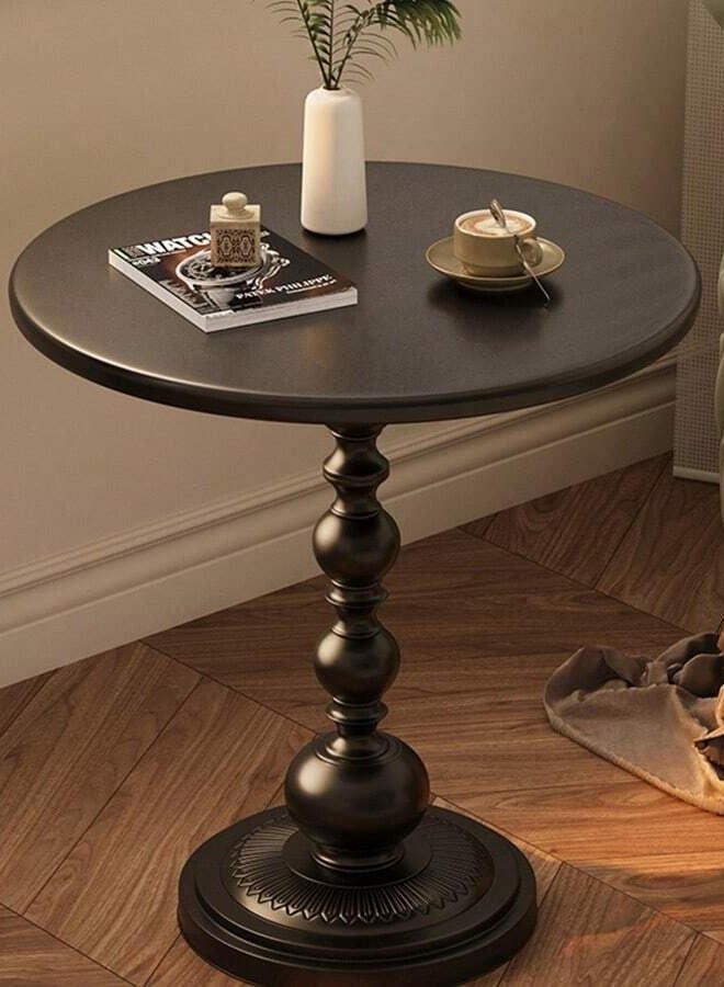 Crown Home طاولة جانبية فاخرة للأريكة وغرفة المعيشة، طاولة بجانب السرير مصنوعة من الحديد العتيق للشرفة - Image 3