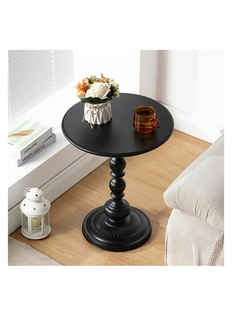 Crown Home طاولة جانبية فاخرة للأريكة وغرفة المعيشة، طاولة بجانب السرير مصنوعة من الحديد العتيق للشرفة - Image 1