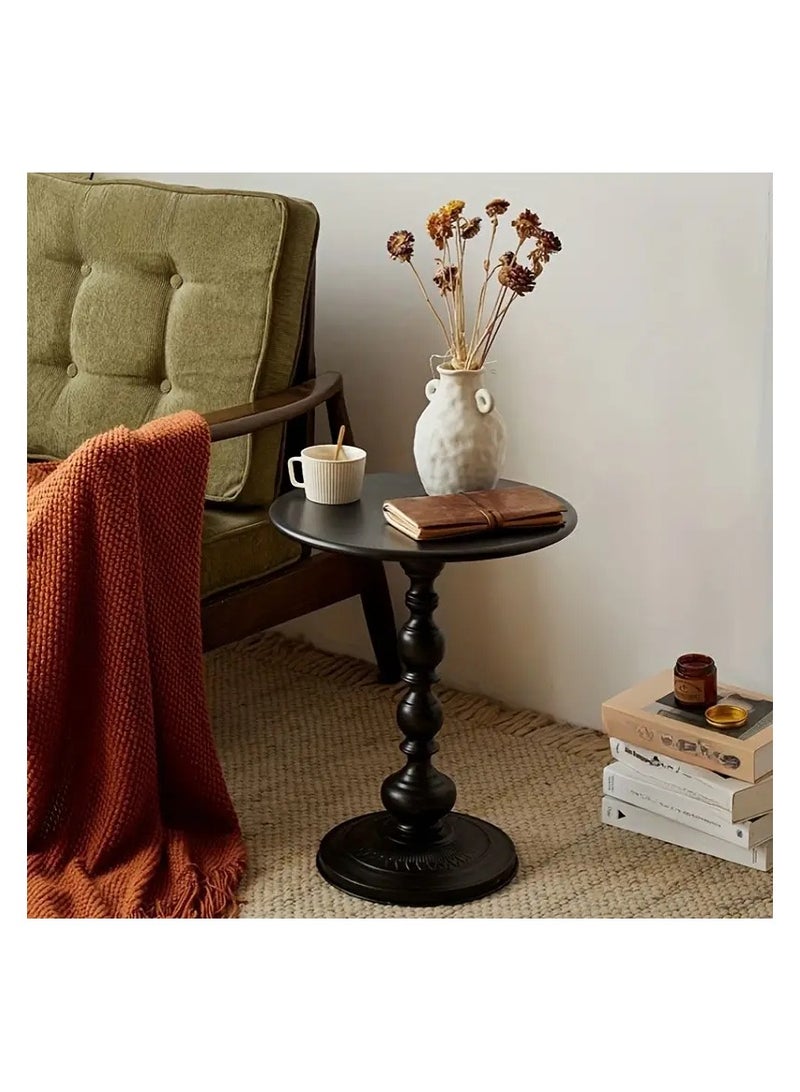 Crown Home طاولة جانبية فاخرة للأريكة وغرفة المعيشة، طاولة بجانب السرير مصنوعة من الحديد العتيق للشرفة - Image 2