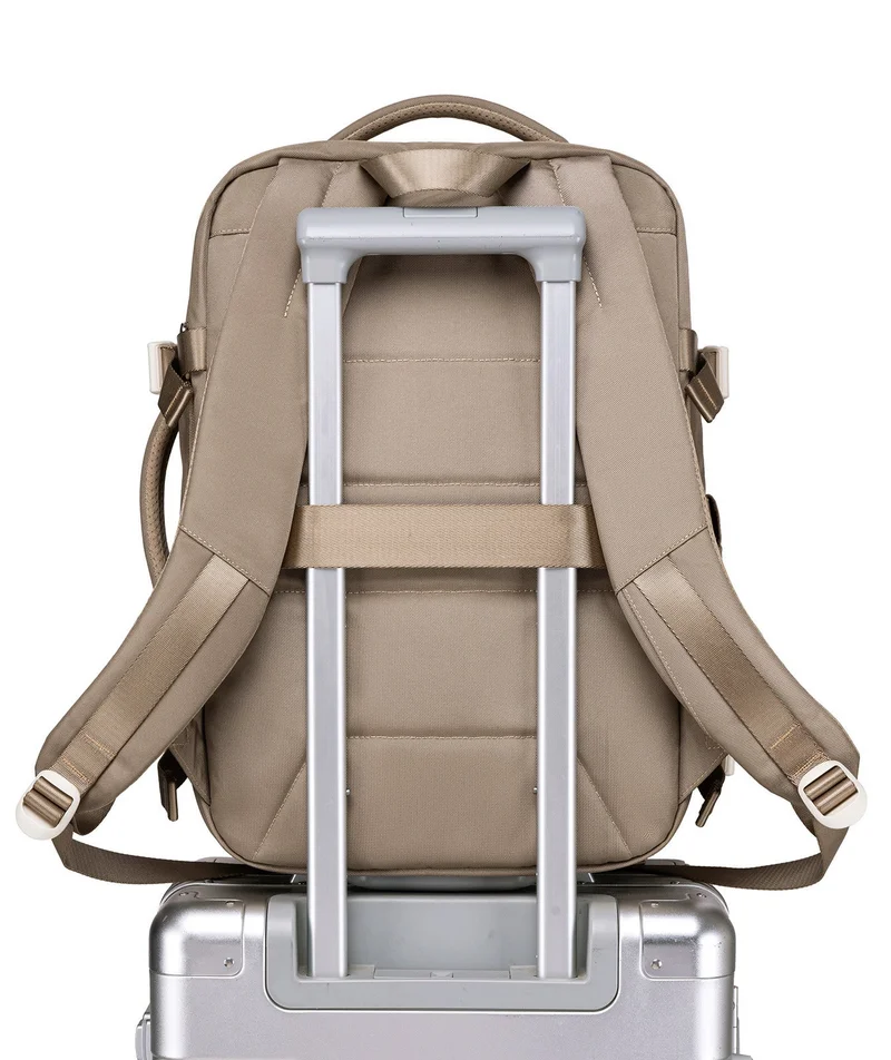 Chantria Khaki Expandable Premium Travel Backpack Water Resistant Multifunctional Backpack with Built in USB port and Headphone Jack for Women, CB00606, Khaki for Women | Best Price UAE