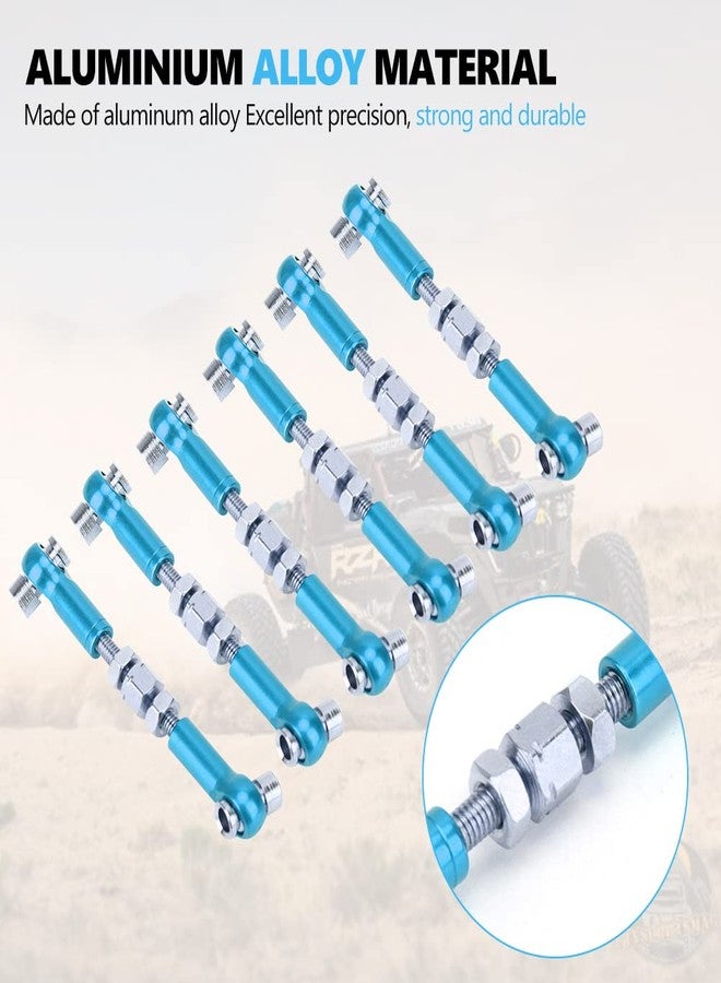 Tbest RC Pull Rod, 6Pcs Adjustable Servo Links Tie Rod Set for RC Hobby Model Car 1/10 Tourning Car 47mm Accessories(Light_Blue) Exceed Rc Tie Rod Rc Adjustable Turnbuckle - Image 5