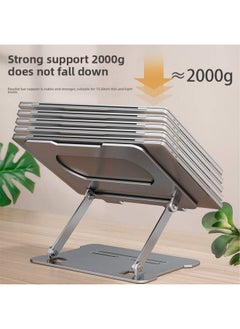 Generic Metal Laptop Bracket Computer Bracket Steel Gold Lifting Portable Elevator Base Folding Heat Dissipation-Color:Moon White [reject To Lower Your Head And Free Your Spine] Three Generations To Strengthen  - Image 4