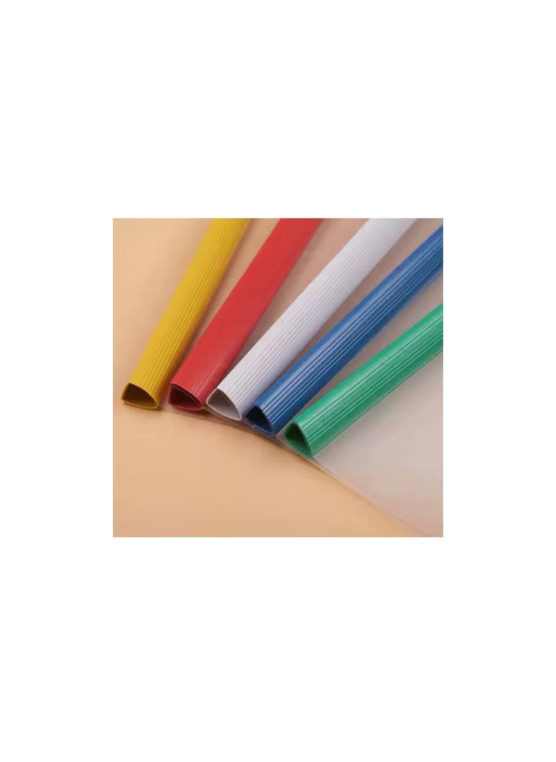 A4 PP Report Cover Transparent Plastic PP Holder Slide Bar File Folder 10-Pack