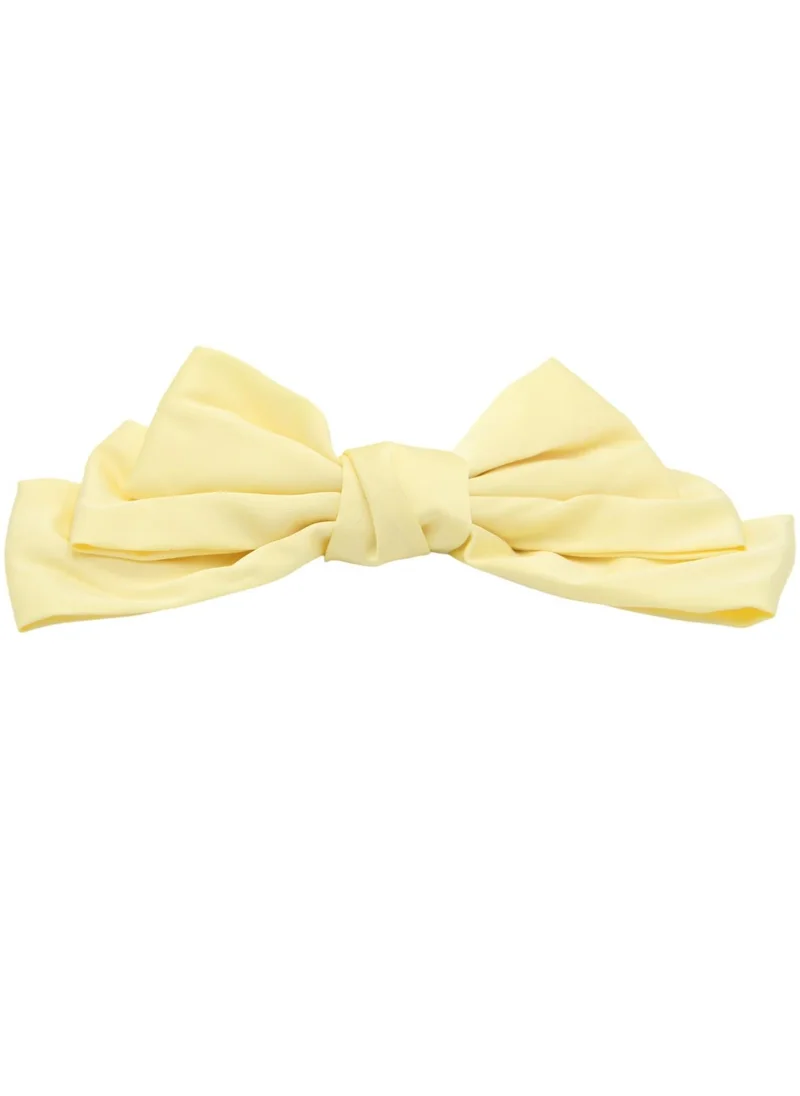 D'Daniela Large Yellow Hair Barrete Bow Hair Clip