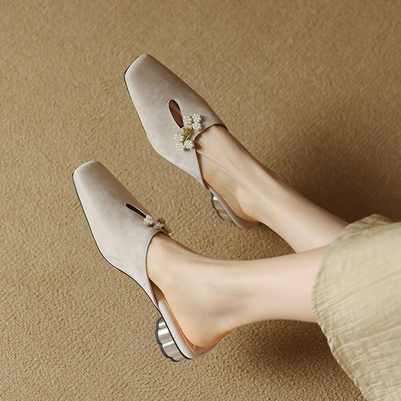 Summer Wish Leisure Low Heel 33-43 National Style Drill Buckle Decorative Outdoor Slippers - Image 5
