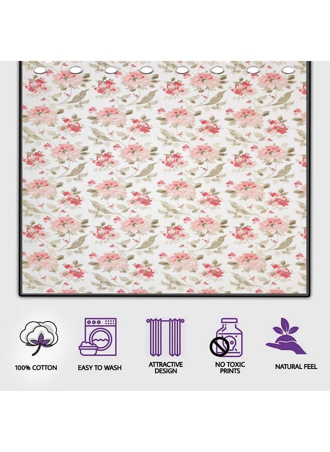 Trance Home Linen Floral Printed 7 Feet 100% Cotton Door and Window Curtain | 60-65% Room Darkening Curtains | Premium Living Room Bedroom Parda | Eyelet Ring Parde (Tashi Pink Set 2, 7Ft) - pzsku/ZC2AD46E7A11CF7156D09Z/45/_/1738305950/9f451b9c-acfe-40a7-9077-a0966cfc8821