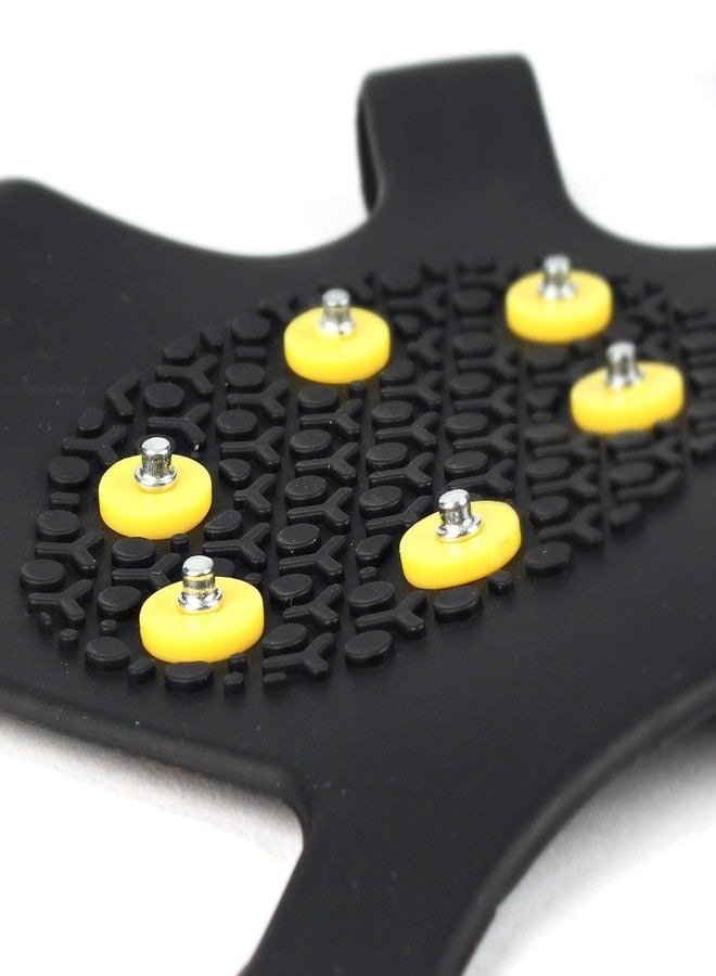 EONPOW Ice Grips, Ice & Snow Grips Cleat Over Shoe/Boot Traction Cleat Rubber Spikes Anti Slip 10 Steel Studs Crampons Slip-on Stretch Footwear - Image 3