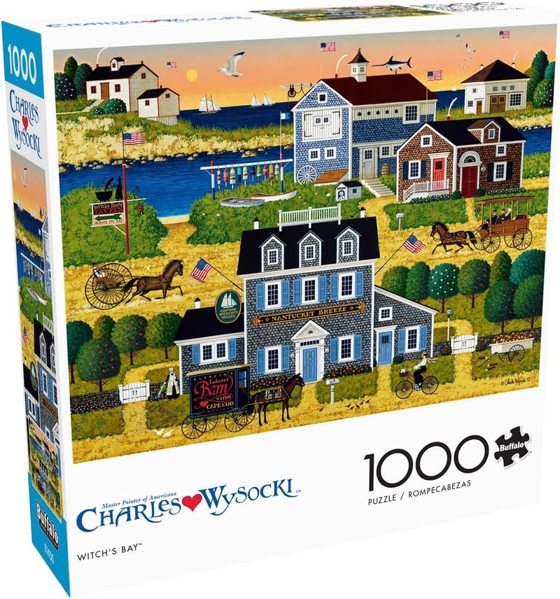 Buffalo Games - Charles Wysocki - Witch's Bay - 1000 Piece Jigsaw Puzzle for Adults -Challenging Puzzle Perfect for Game Nights - Finished Size is 26.75 x 19.75 - Image 1
