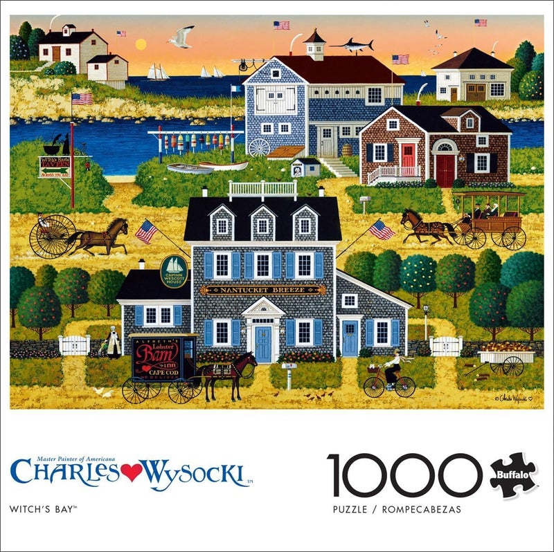 Buffalo Games - Charles Wysocki - Witch's Bay - 1000 Piece Jigsaw Puzzle for Adults -Challenging Puzzle Perfect for Game Nights - Finished Size is 26.75 x 19.75 - Image 3