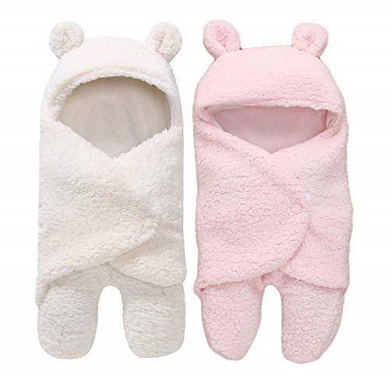 BRANDONN Baby Blanket Newborn Gift Pack of Swaddle Wrapper, 0-9 Months, Length 68 cm x Width 68 cm - Image 1
