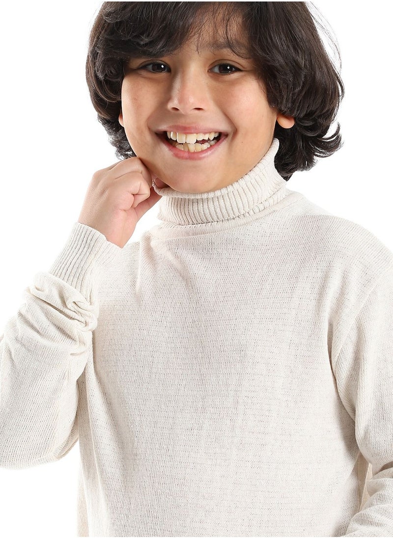 Caesar - BOYS Wool Pullover With  High Neck - Image 1