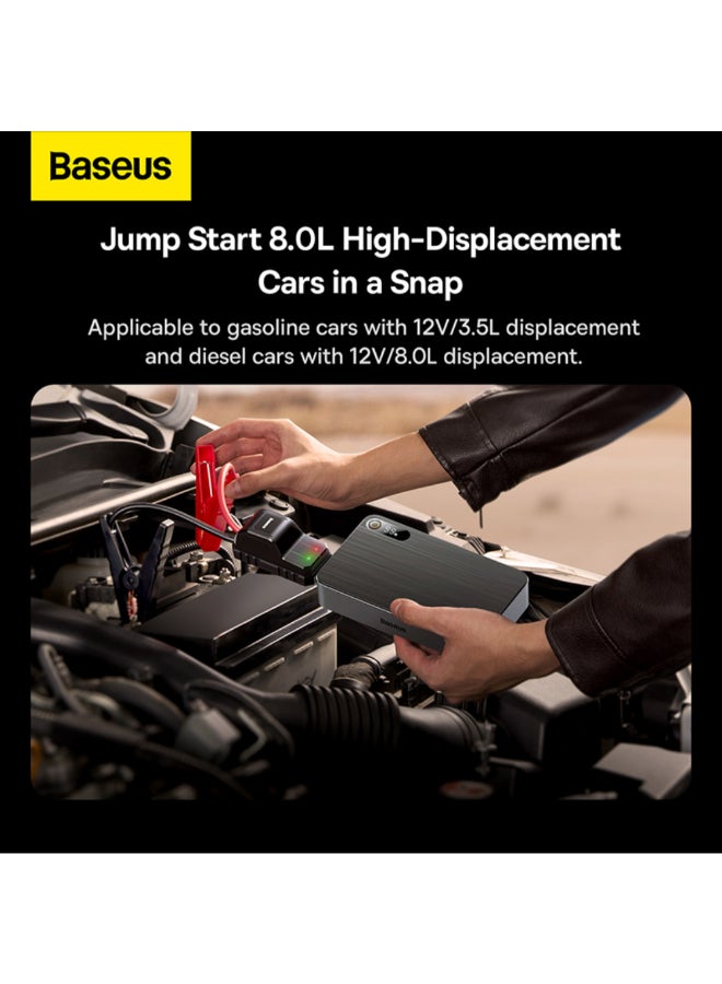 بيسوس جهاز بدء تشغيل السيارة سوبر إنيرجي برو+ بقوة 1600 أمبير، أسود، 3.2 × 16.3 × 9.4 سم CGNL070001 - Image 3