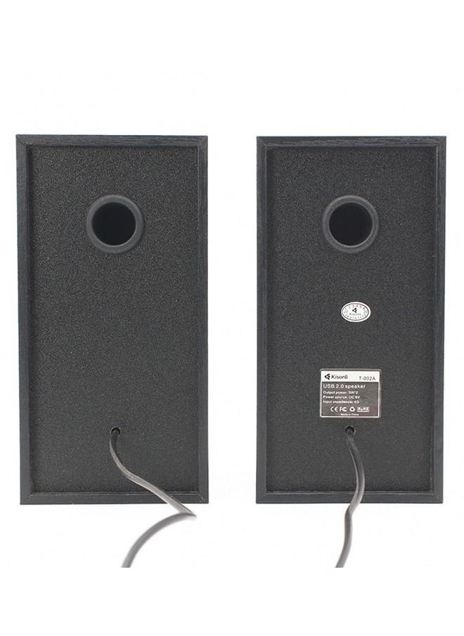 Multimedia 2.0 Channel Mini USB Computer and Mobile Speaker T-002A