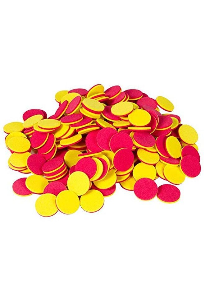 hand2mind - Plastic Twocolor Counters Red And Yellow Counters Counting Manipulatvies Math Counters For Kids Counting Chips Math Manipulatives Bingo Chips Counters For Kids Math (Set Of 1000) - Image 1
